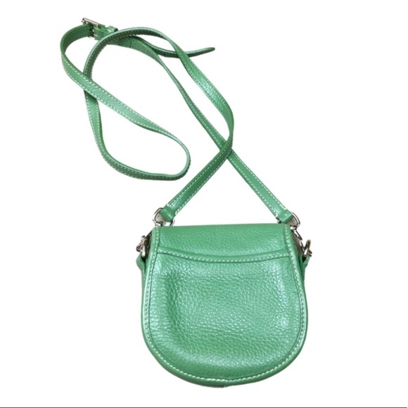 Dooney & Bourke Saddle Crossbody Leather Green Purse Handbag - Picture 6 of 15